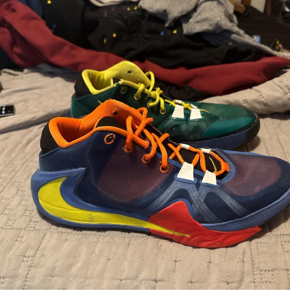 Nike Multicolor Athletic Shoes - Blue, Red, Yellow, Green